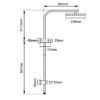 TS SQ MULTI SPEC TS213 Chrome Square Multi Function Shower Rail