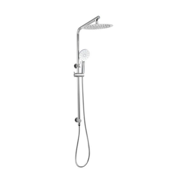 TS218 Chrome Round Multi Function Shower Rail - 250mm
