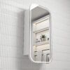 Vienna-LED-Matte-white-3-scaled AU Matt White Frameless Rectangle LED Mirror Cabinet 450x900mm