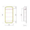 Vienna-LED-Shaving-Cabinet-Specificationjpg_Page1 AU Matt White Frameless Rectangle LED Mirror Cabinet 450x900mm