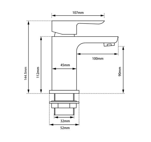 TS131 Chrome Basin Mixer