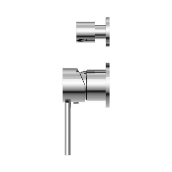NR 2508-11E-CH Chrome Round Pin Handle Shower Mixer with Divertor