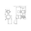 asfaeawfe NR 2508-11E-CH Chrome Round Pin Handle Shower Mixer with Divertor