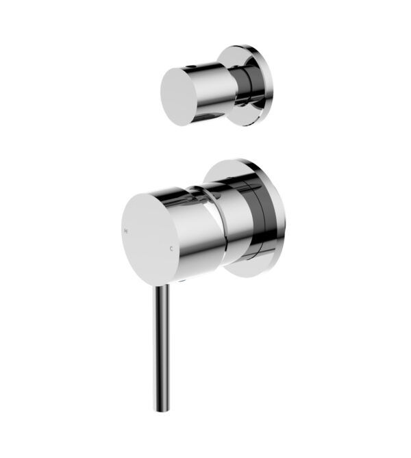 NR 2508-11E-CH Chrome Round Pin Handle Shower Mixer with Divertor