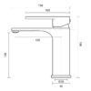 dfgdgd TS Basin Mixer I-0222 CH Chrome Square Basin Mixer