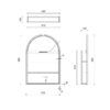 dsgsgsdgh1jpg_Page1 SG Matt White Arch LED Mirror Cabinet 610x900x120mm