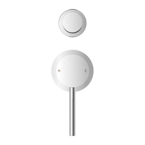 NR 2508-11E-CH Chrome Round Pin Handle Shower Mixer with Divertor