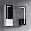 fasdfafawe SG Matt White LED Mirror Cabinet 900x750x150mm