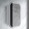 sfdgsg SG Matt White Rectangle LED Mirror Cabinet 610x900x155mm