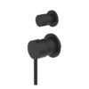 sge4g43t3 NR 2508-11E-MB Matt Black Round Pin Handle Shower Mixer with Divertor