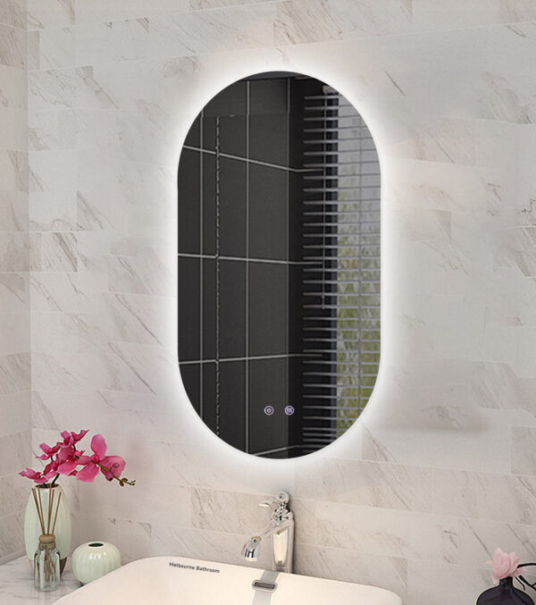 TS Oval LED Mirror 450x900mm/600x900mm - 3 Colours