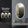 t45090u0led3 TS Oval LED Mirror 450x900mm/600x900mm - 3 Colours
