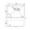 TS Chrome Drop in/Undermount Sink 600x450x230mm