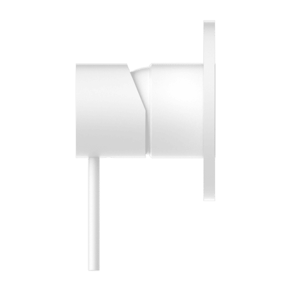 NR 2219-11-MW Matt White Round Shower Mixer (80mm Plate)