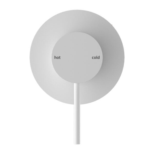 NR 2219-11-MW Matt White Round Shower Mixer (80mm Plate)