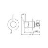 NR 2219-11-UP Matt White Round Shower Mixer (80mm Plate)