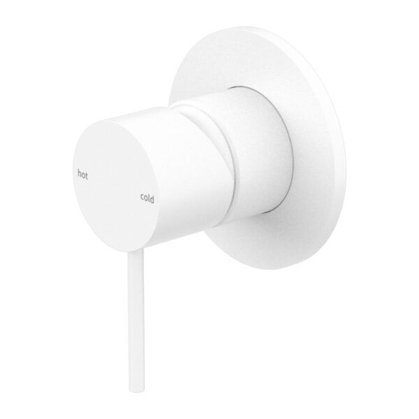 NR 2219-11-MW Matt White Round Shower Mixer (80mm Plate)