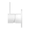 NR 2219-11-UP Matt White Round Shower Mixer (80mm Plate)