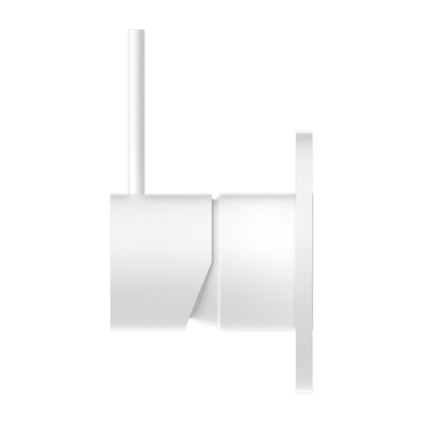 NR 2219-11-UP Matt White Round Shower Mixer (80mm Plate)
