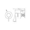 wefwe NR 2219-11-MW Matt White Round Shower Mixer (80mm Plate)