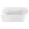 APOLLO-1500L-GW (3) Apollo 1500mm Left Corner Gloss White Freestanding Bath (Central Waste Location)
