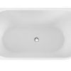 APOLLO-1500L-GW (4) Apollo 1500mm Left Corner Gloss White Freestanding Bath (Central Waste Location)
