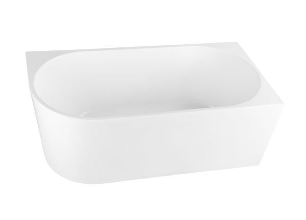 Apollo 1500mm Right Corner Gloss White Freestanding Bath (Central Waste Location)