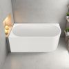 Apollo Left 800 Apollo 1500mm Left Corner Gloss White Freestanding Bath (Central Waste Location)