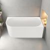 Apollo Right 800 Apollo 1500mm Right Corner Gloss White Freestanding Bath (Central Waste Location)