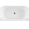 Milan 1500mm Back to Wall Gloss White Freestanding Bath (Central Waste Location)