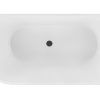 Nova 1500mm Right Corner Fluted Matt White Freestanding Bath
