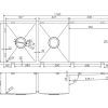 TS1160-9 TS Chrome Double Drop in/Undermount Sink 1160X460X230mm