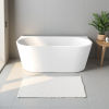 Milan 1500mm Back to Wall Gloss White Freestanding Bath (Central Waste Location)