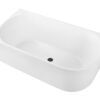 tinywow_NOVA 1500L 2_64709469 Nova 1500mm Left Corner Fluted Matt White Freestanding Bath