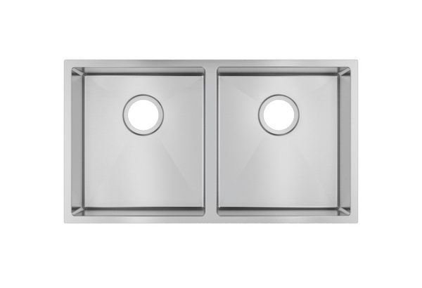 TS Chrome Double Drop in/Undermount Sink 820x457x230mm