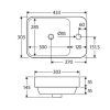 2610spec7 FZ260 Mini Insert Basin 433x303x145mm
