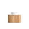 750 2 OTBOW-WH Plywood Curve Fluted Wall Hung Vanity - 750mm
