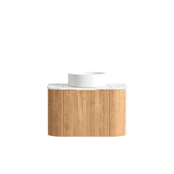 OTBOW-WH Plywood Curve Fluted Wall Hung Vanity - 750mm