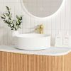750 5 OTBOW-WH Plywood Curve Fluted Wall Hung Vanity - 750mm