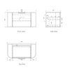 OTBOW-WH Plywood Curve Fluted Wall Hung Vanity - 900mm