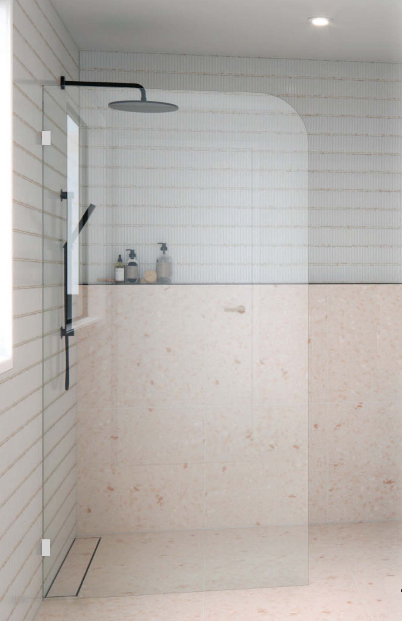 Con Radius/Round Corner Walk In Shower Screen – Chrome