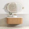 Oti curve 1200 OTBOW-WH Plywood Curve Fluted Wall Hung Vanity - 1200mm