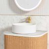 oti curve 600 3 OTBOW-WH Plywood Curve Fluted Wall Hung Vanity - 600mm