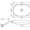 rb530 spec FZ530 Insert Basin 530x340x175mm - Gloss White