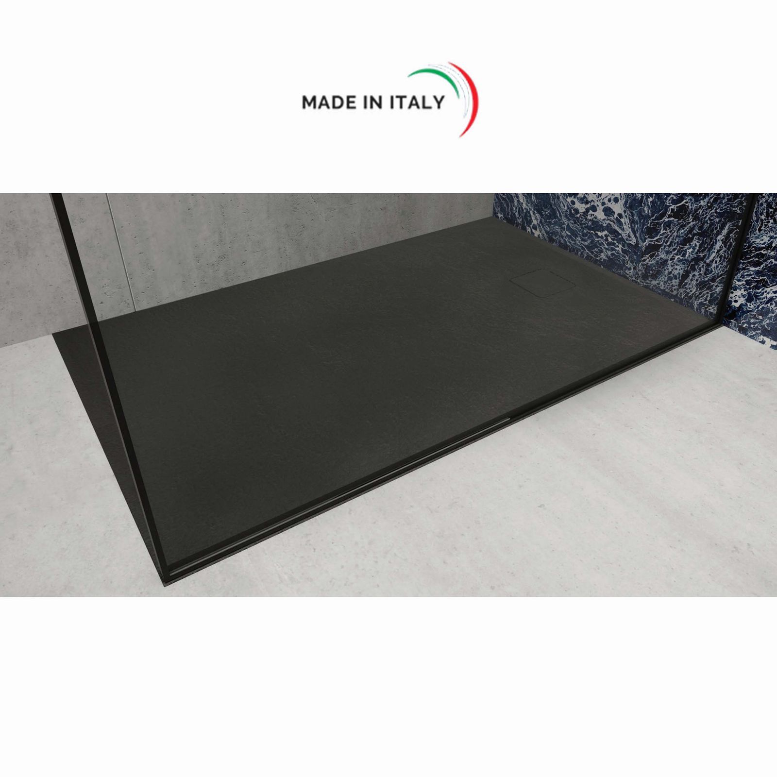 Cemento Concrete Texture Shower Floor – Made in Italy