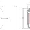 20241102223427 TS Framed Oval LED Mirror 450x900mm - 4 Colours