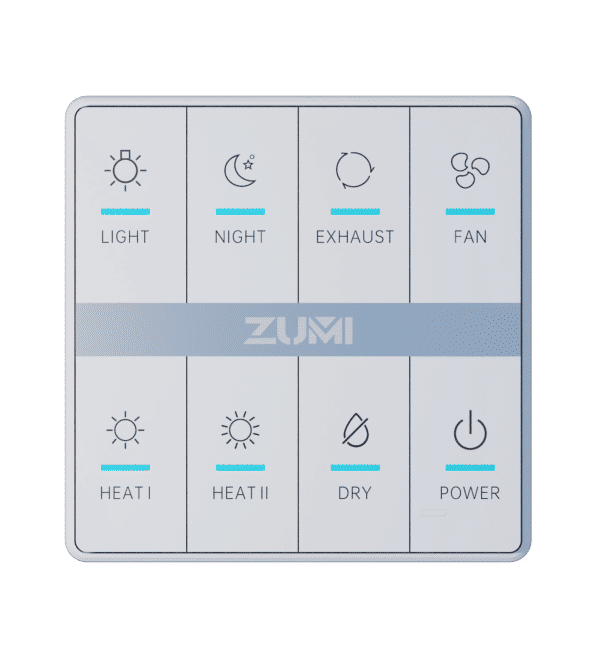 ZM01 Bathroom 3-in-1 Ventilation Fan, LED Light & Heater