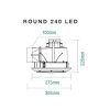 MXFL20 Round Bathroom Exhaust Fan with LED Light