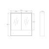 oti 750 sc spec OT Wooden Shaving Cabinet 600/750/900mm