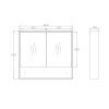 oti 900 sc spec OT Wooden Shaving Cabinet 600/750/900mm